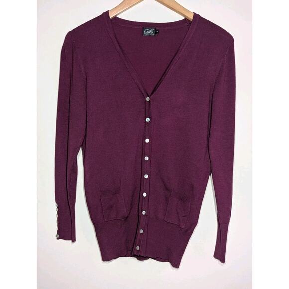 Cielo Womens Button Front Cardigan Sz Small Cottagecore Cozy Classic Layer - Picture 3 of 7